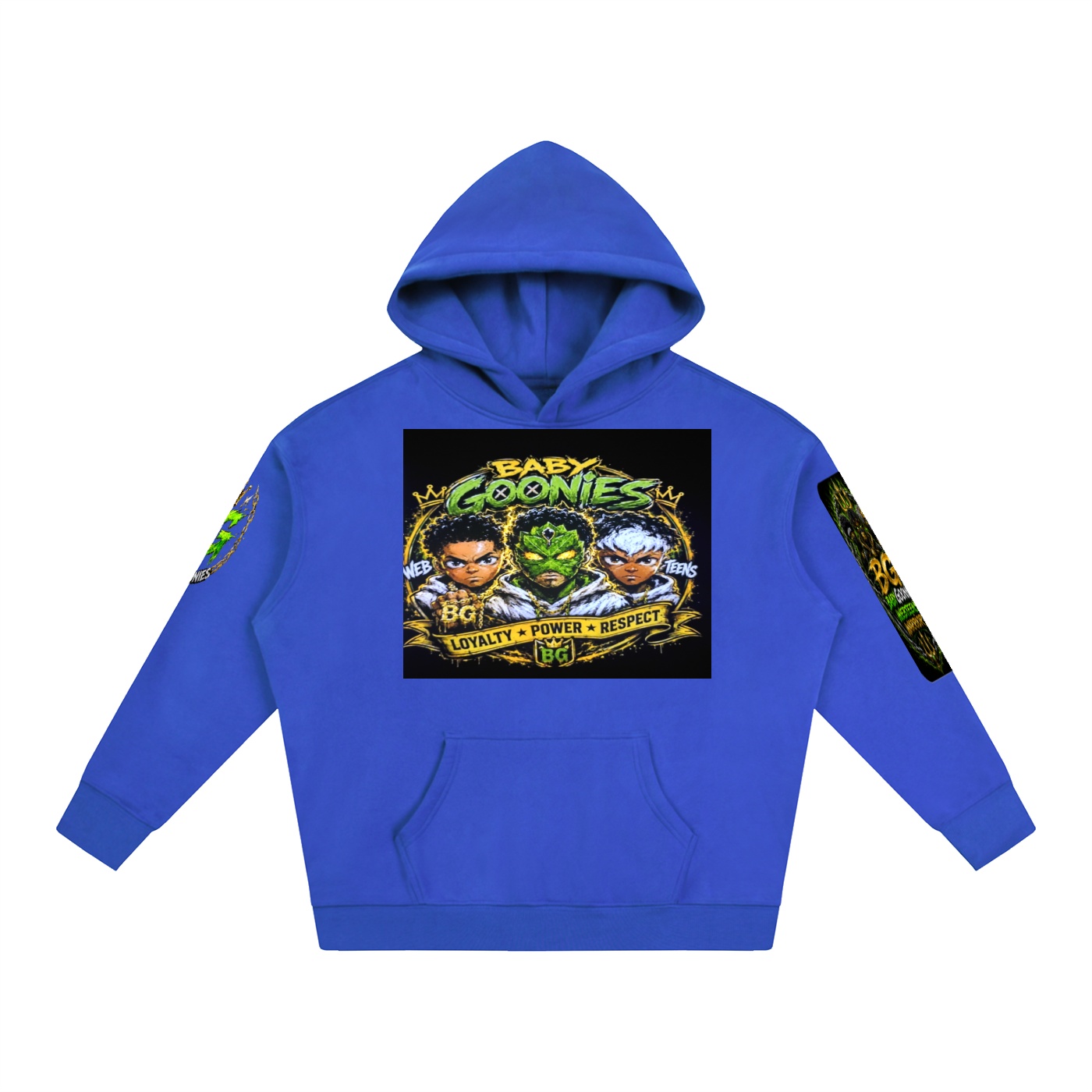 Oversize Fleeced Hoodie BG BABY GOONIES WEBTEENS WARRIOR - Image 11