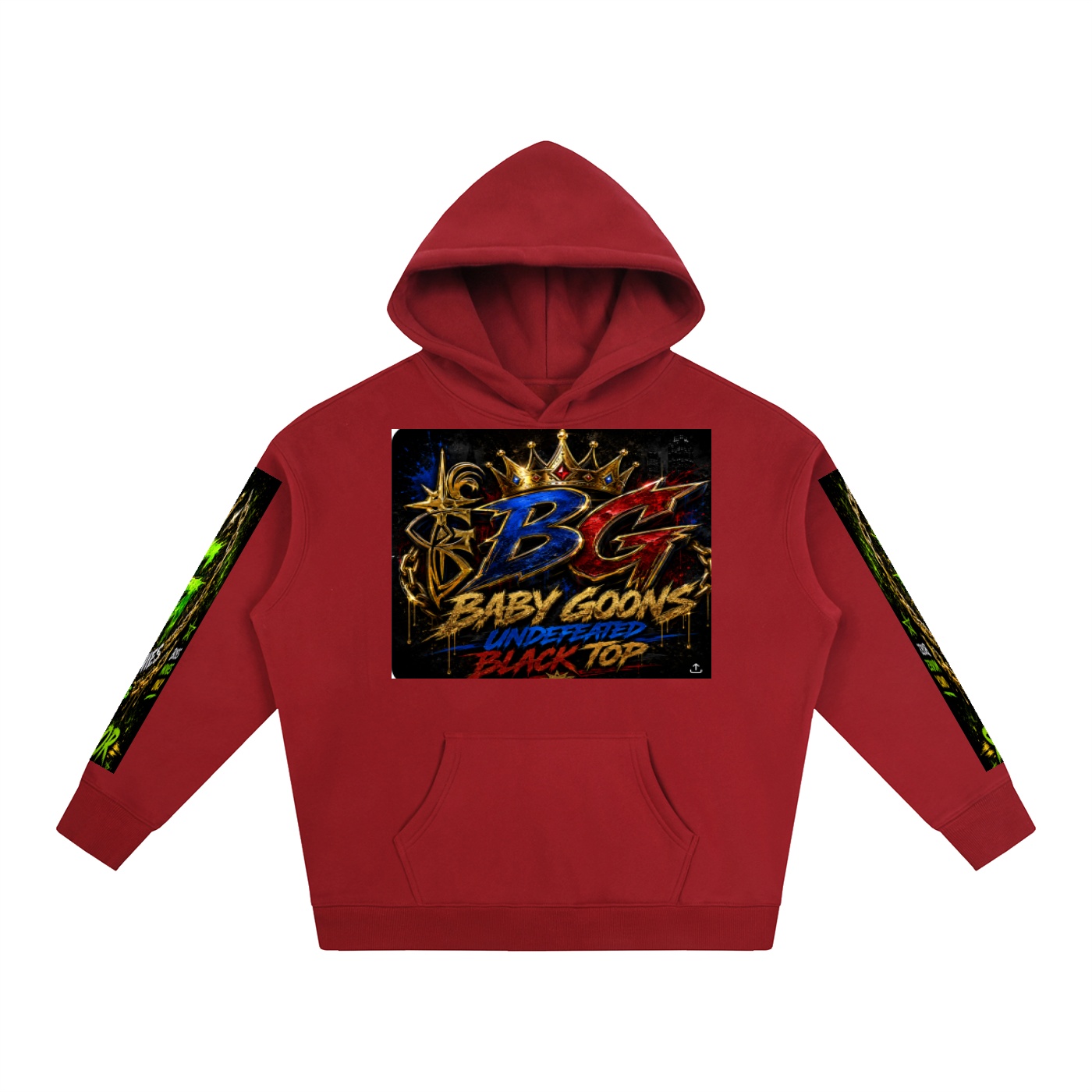 Oversize Fleeced Hoodie BG BABY GOONIES WEBTEENS WARRIOR - Image 5