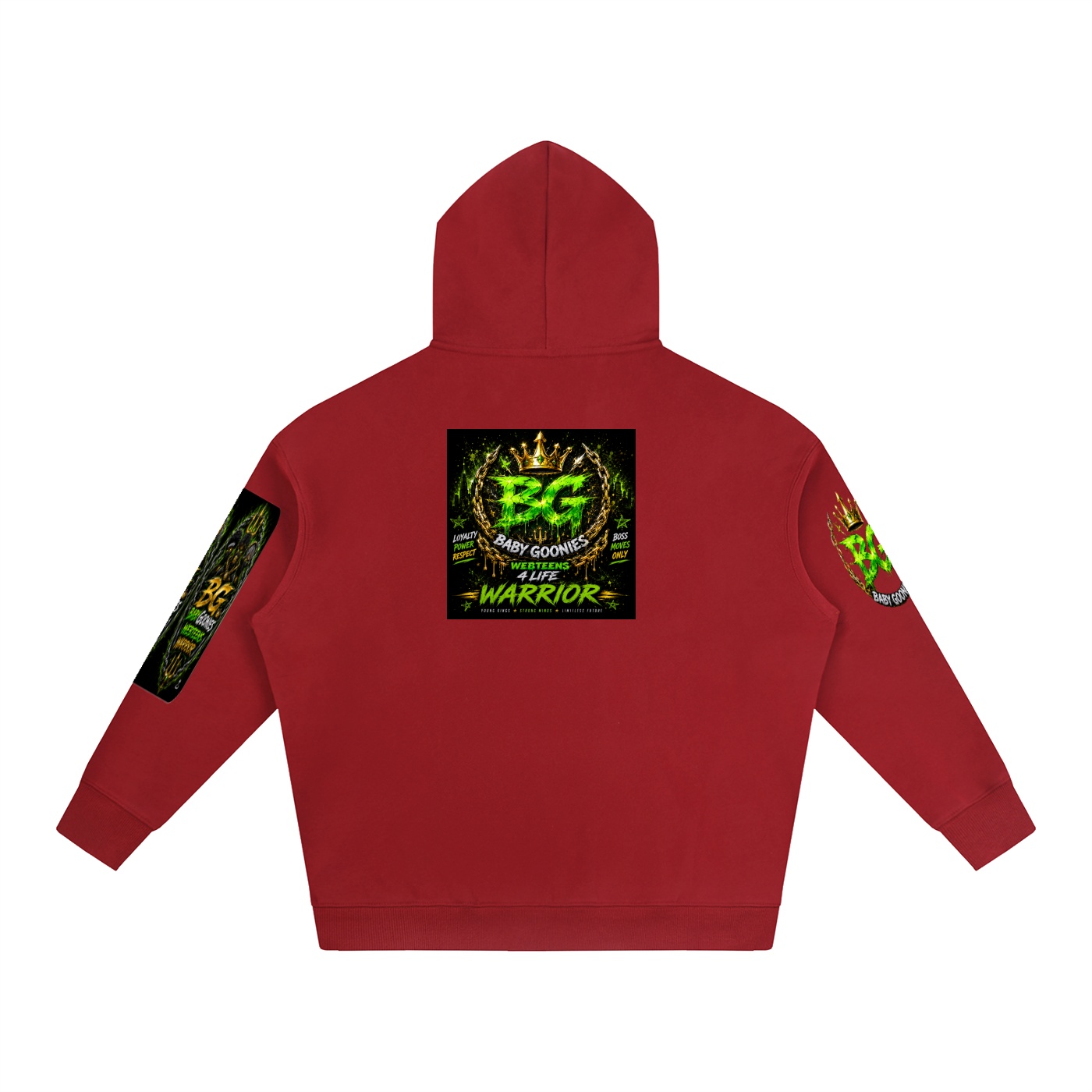 Oversize Fleeced Hoodie BG BABY GOONIES WEBTEENS WARRIOR - Image 8