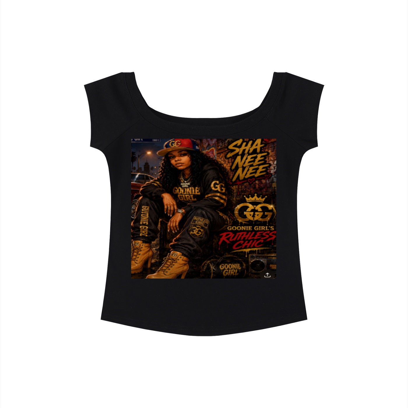 Women's Color Block Raglan Baby T-Shirt BG GOONIE GIRL'S RUTHLESS CHIC SHA NEE NEE