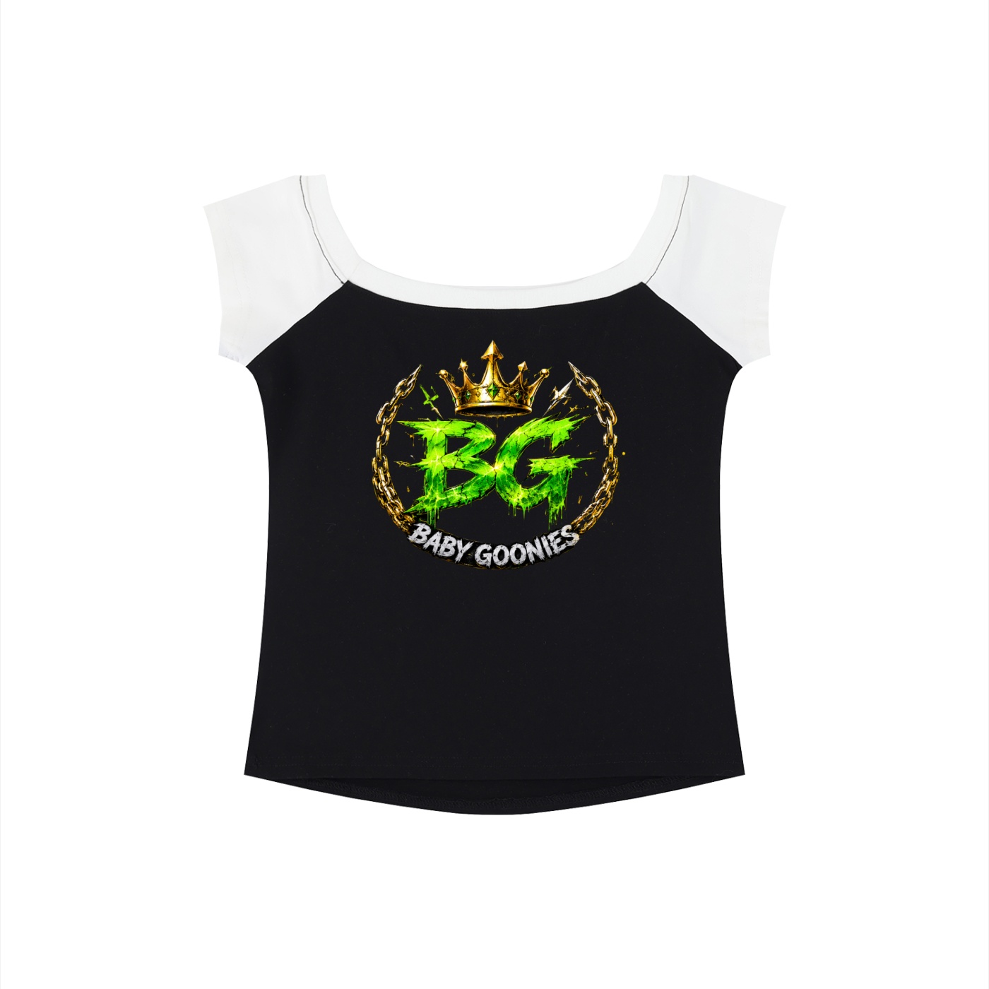 Women's Color Block Raglan Baby T-Shirt BG GOONIE GIRL'S RUTHLESS CHIC SHA NEE NEE - Image 10
