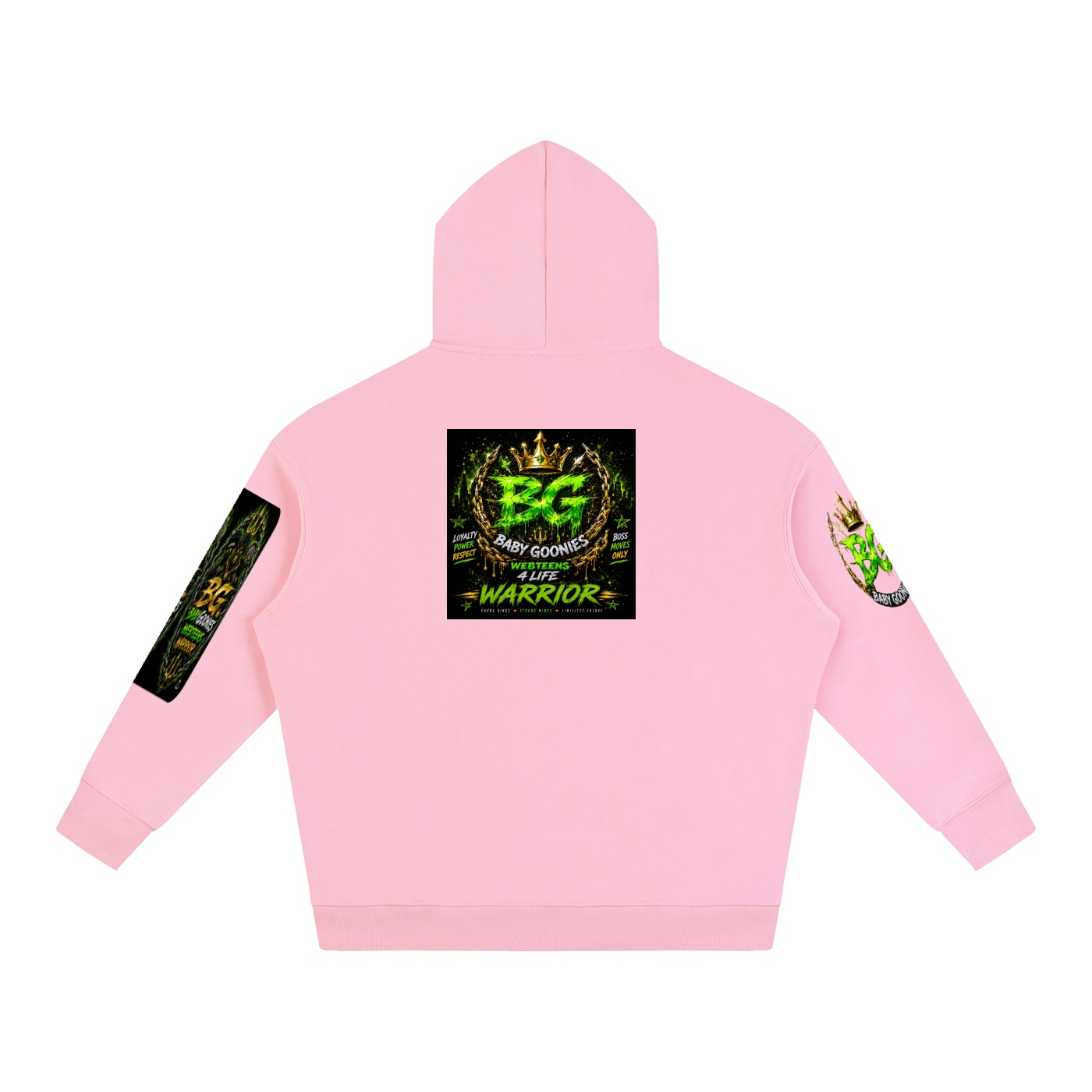 Oversize Fleeced Hoodie BG BABY GOONIES WEBTEENS WARRIOR - Image 6