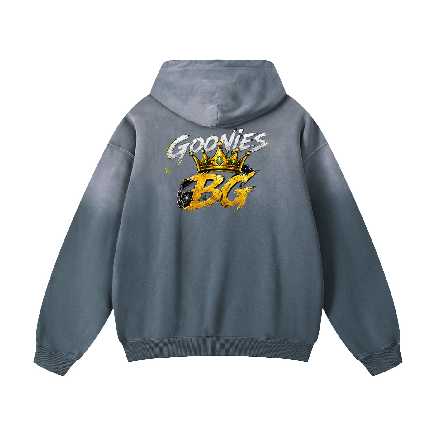 Heavyweight Sunfade Oversized Hoodie BG GOONIE GIRL'S RUTHLESS CHIC SHA NEE NEE - Image 6