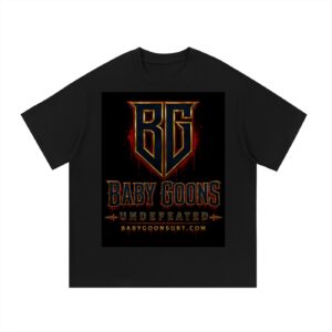 Essential Cotton T-Shirt BG BABY GOONS UNDEFEATED BLACK TOP