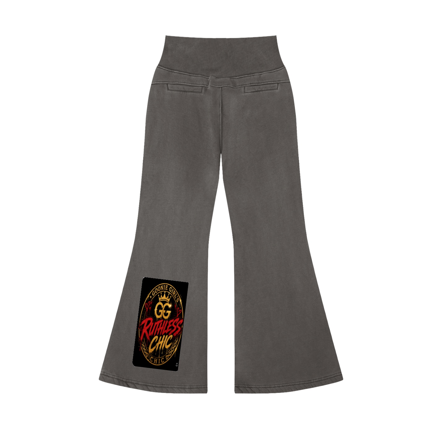 Vintage Washed Flared Fleece PantsBG GOONIE GIRL'S RUTHLESS CHIC - Image 6