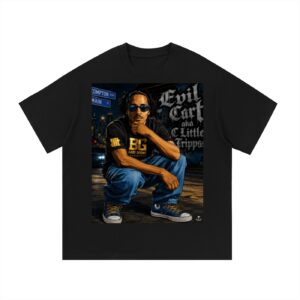 Essential Cotton T-Shirt BG BABY GOONS UNDEFEATED BLACK TOP