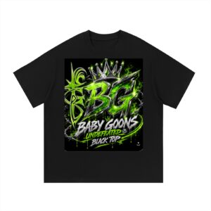 Essential Cotton T-Shirt BG BABY GOONS UNDEFEATED BLACK TOP