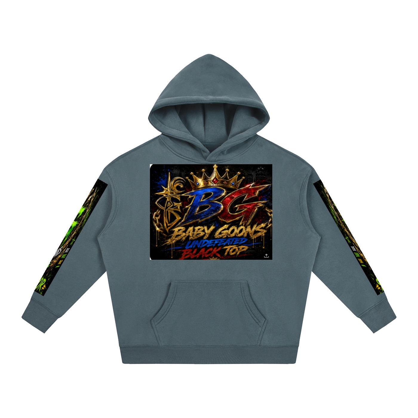 Oversize Fleeced Hoodie BG BABY GOONIES WEBTEENS WARRIOR - Image 13
