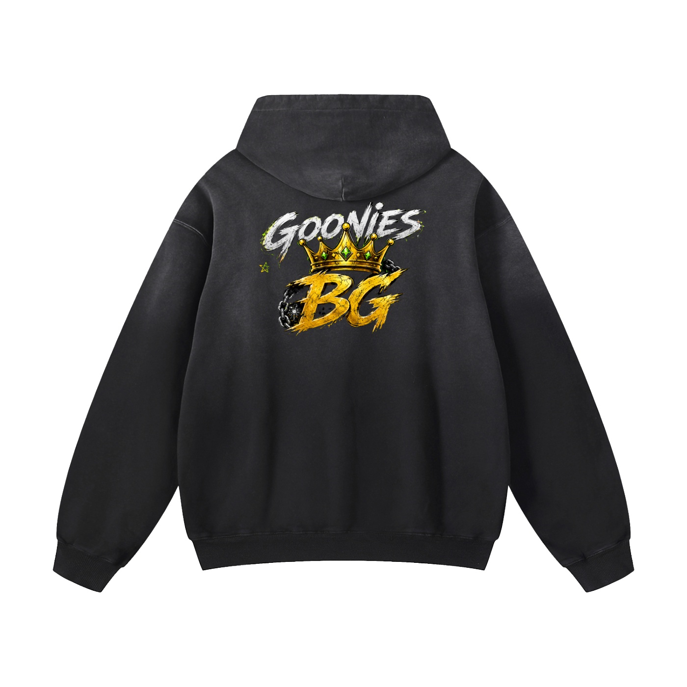 Heavyweight Sunfade Oversized Hoodie BG GOONIE GIRL'S RUTHLESS CHIC SHA NEE NEE - Image 2