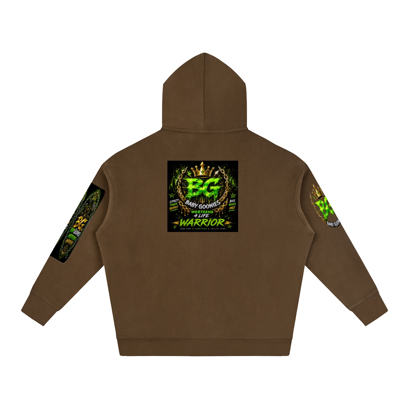 Oversize Fleeced Hoodie BG BABY GOONIES WEBTEENS WARRIOR - Image 10