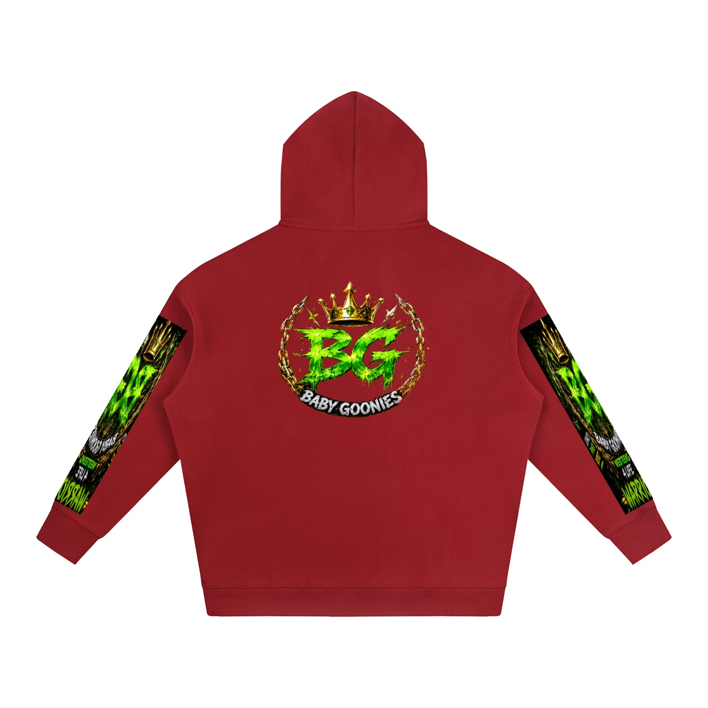 Oversize Fleeced Hoodie BG BABY GOONIES WEBTEENS WARRIOR - Image 6