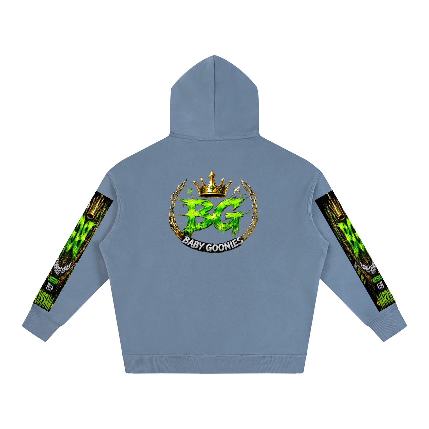 Oversize Fleeced Hoodie BG BABY GOONIES WEBTEENS WARRIOR - Image 4