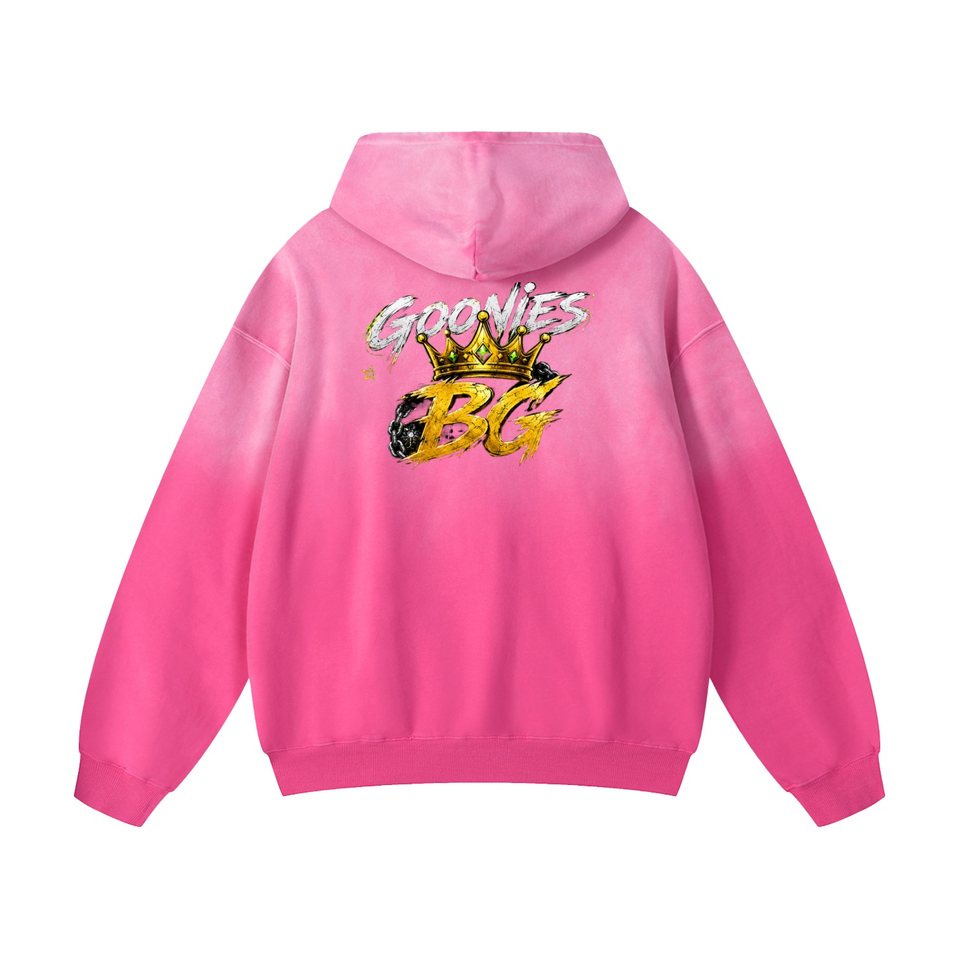 Heavyweight Sunfade Oversized Hoodie BG GOONIE GIRL'S RUTHLESS CHIC SHA NEE NEE - Image 4