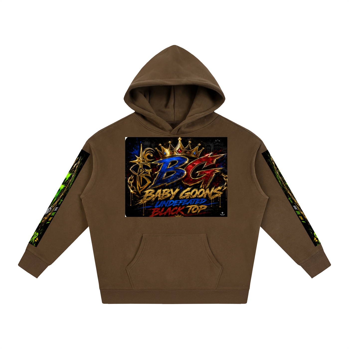 Oversize Fleeced Hoodie BG BABY GOONIES WEBTEENS WARRIOR - Image 9