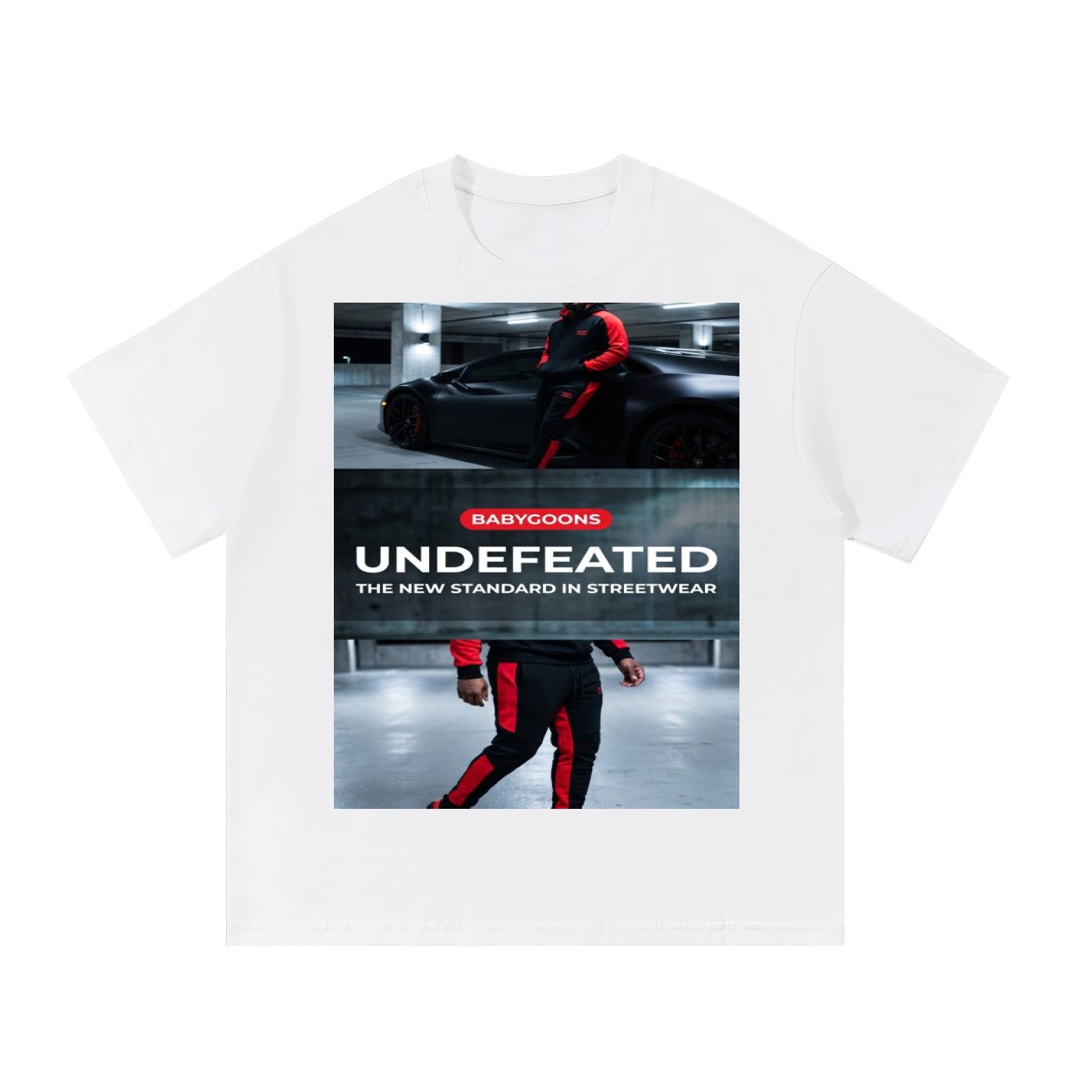 Essential Cotton T-Shirt BG BABY GOONS UNDEFEATED BLACK TOP - Image 9