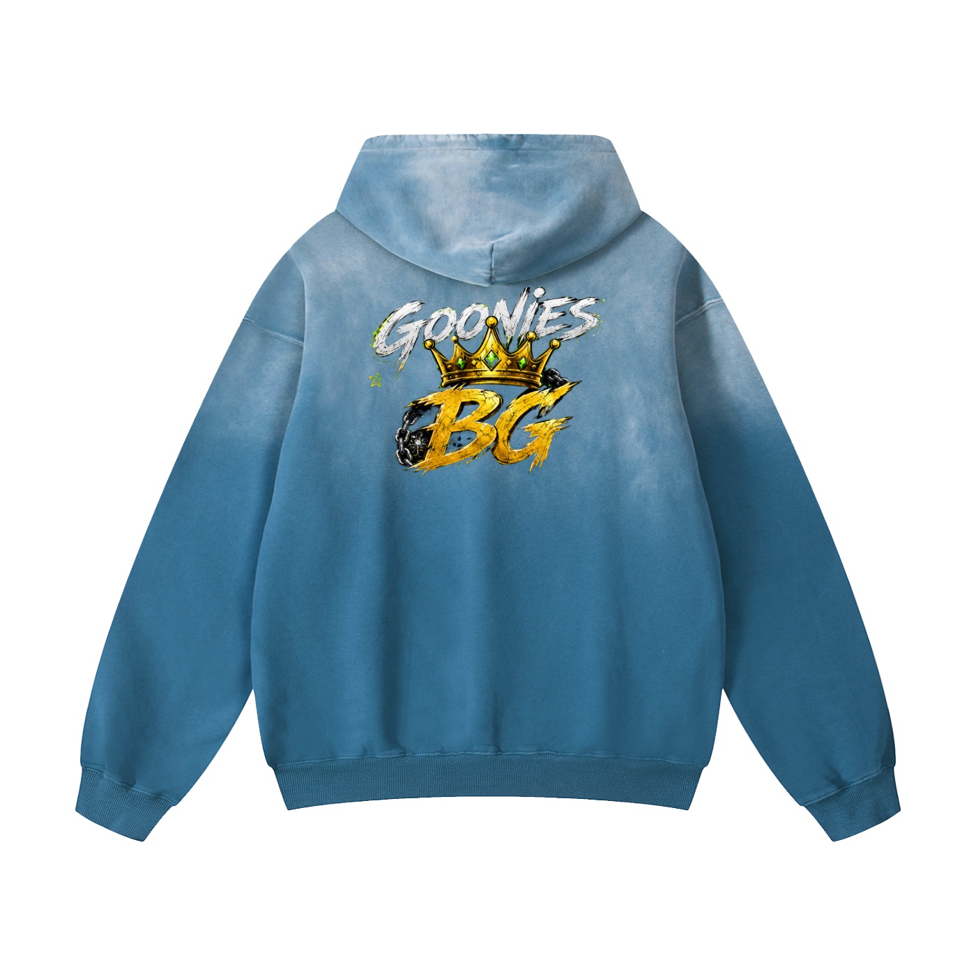Heavyweight Sunfade Oversized Hoodie BG GOONIE GIRL'S RUTHLESS CHIC SHA NEE NEE - Image 8