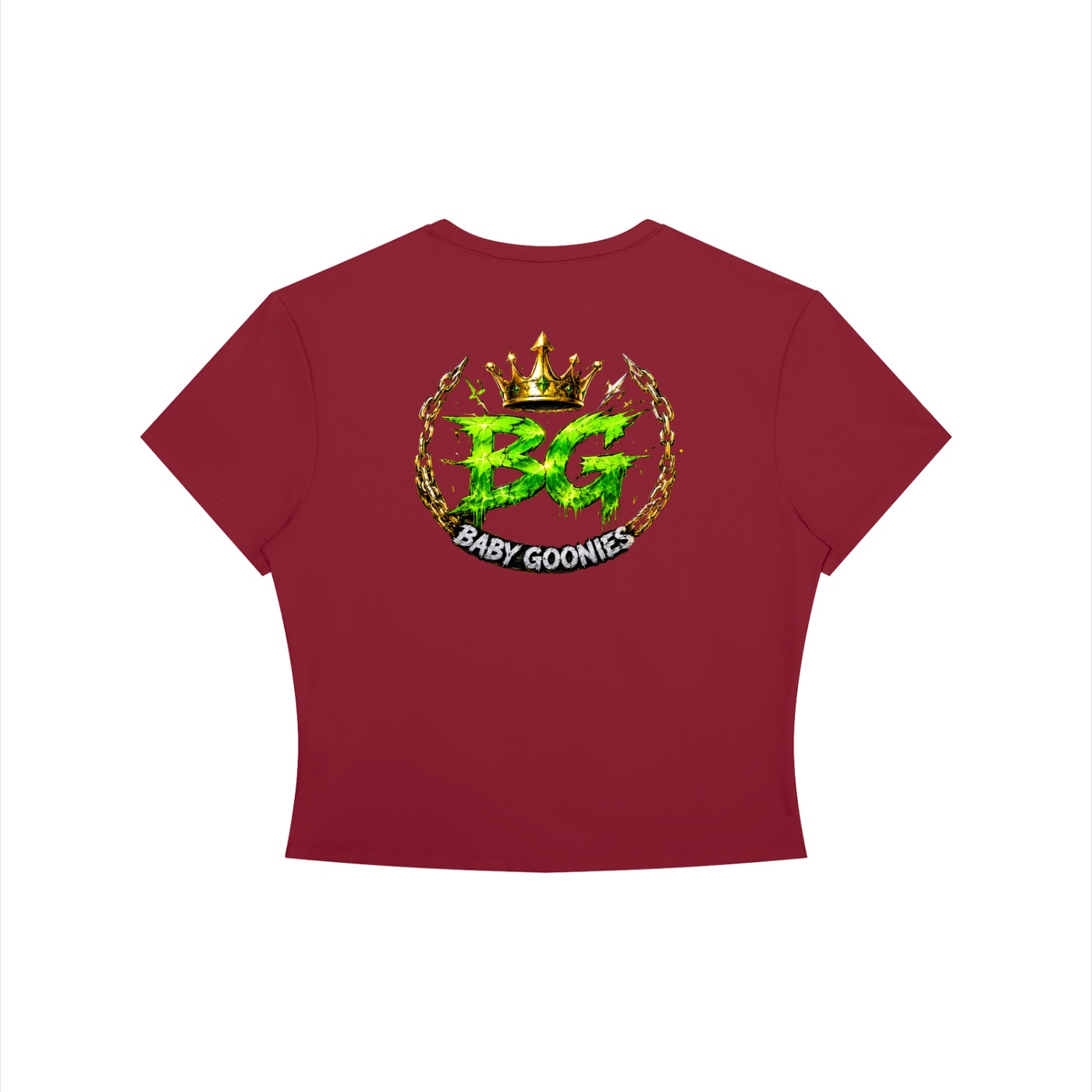Women's Crewneck Crop T-Shirt BG BIG EYE TOE TOE GOONIE GIRL'S RUTHLESS CHIC - Image 2