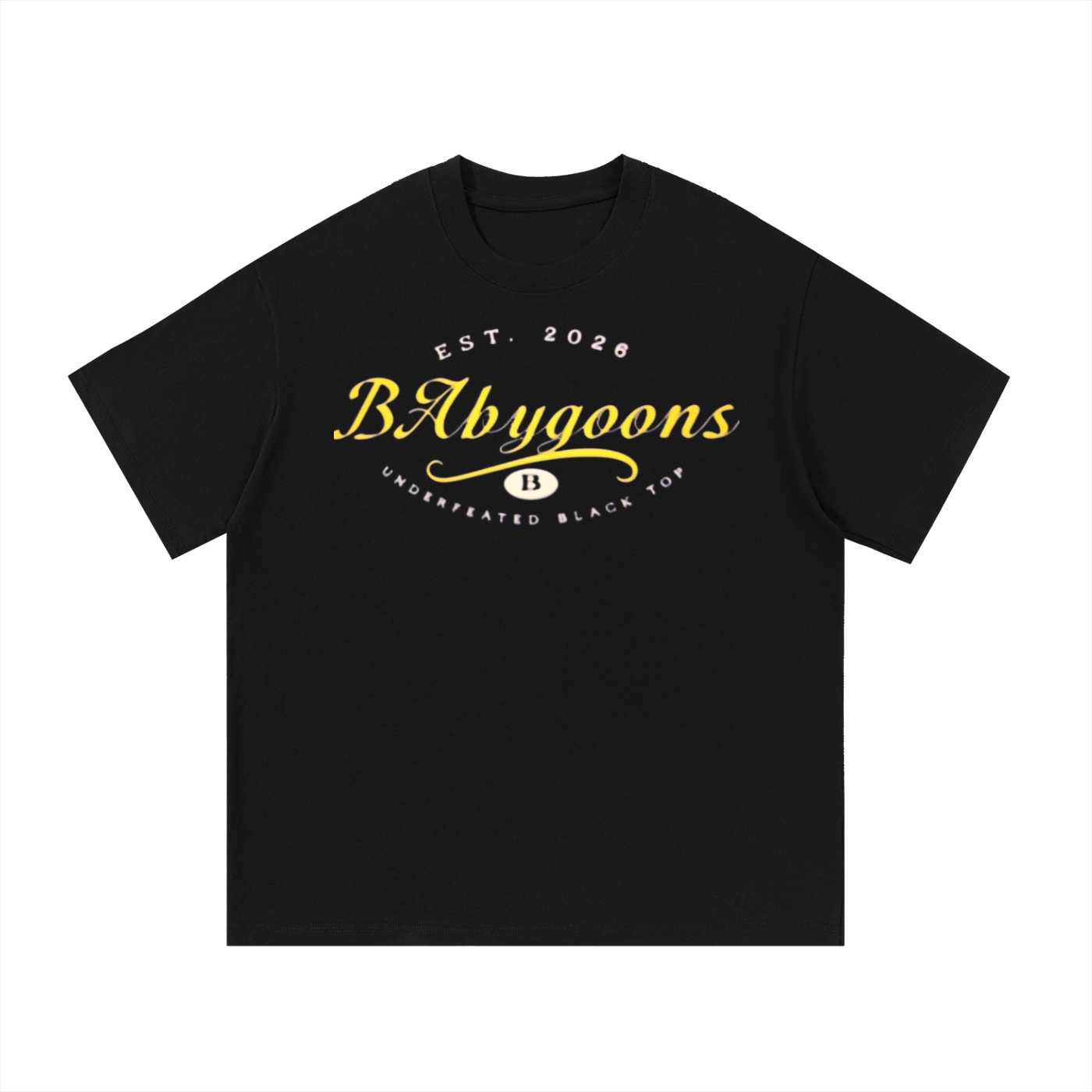 Essential Cotton T-Shirt BG BABY GOONS UNDEFEATED BLACK TOP