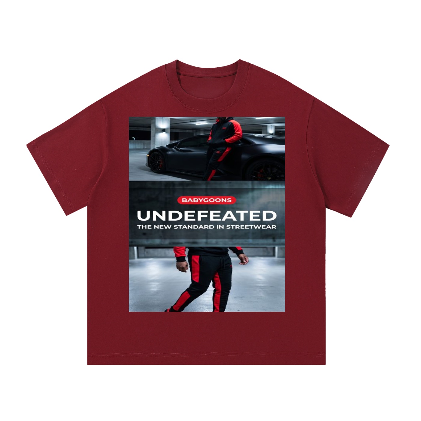 Essential Cotton T-Shirt BG BABY GOONS UNDEFEATED BLACK TOP - Image 5