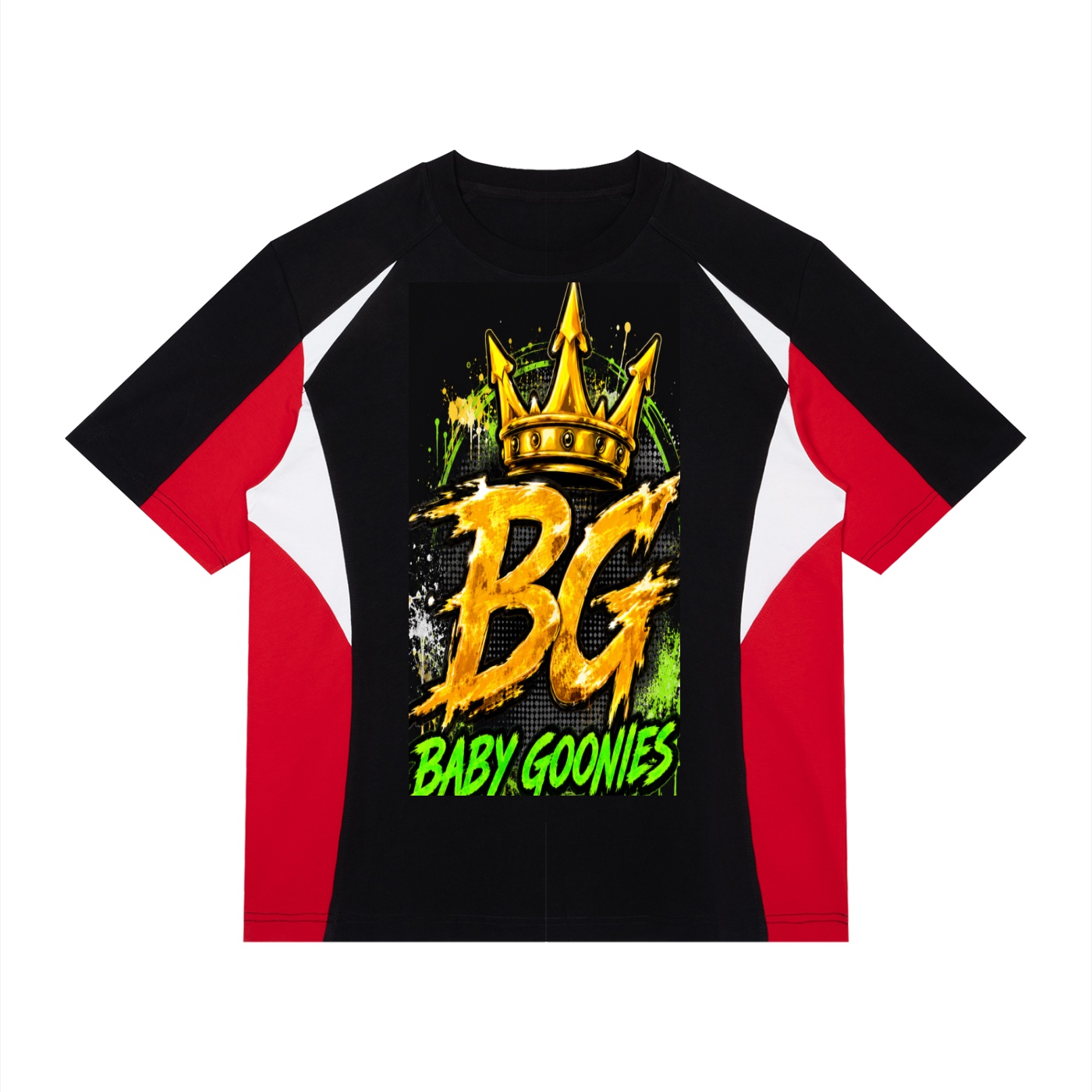 Unisex Color Block Raglan T-Shirt BG BABY GOONIES WEBTEENS WARRIOR - Image 5