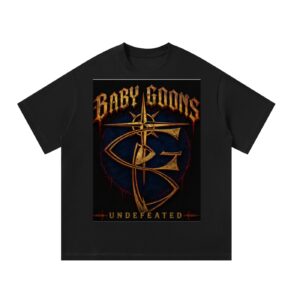 Unisex Oversized T-Shirt BG BABY GOONS UNDEFEATED BLACK TOP