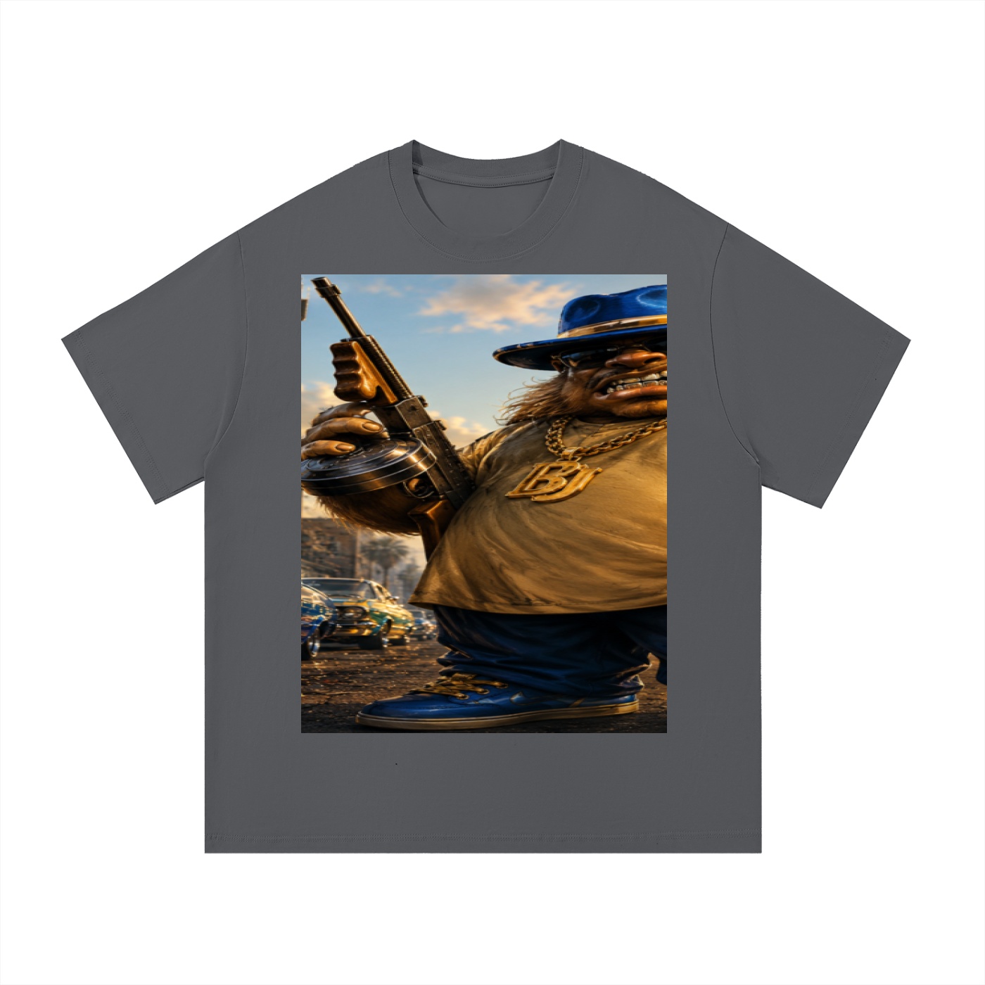 Essential Cotton T-Shirt BG BABY GOONS UNDEFEATED BLACK TOP - Image 7