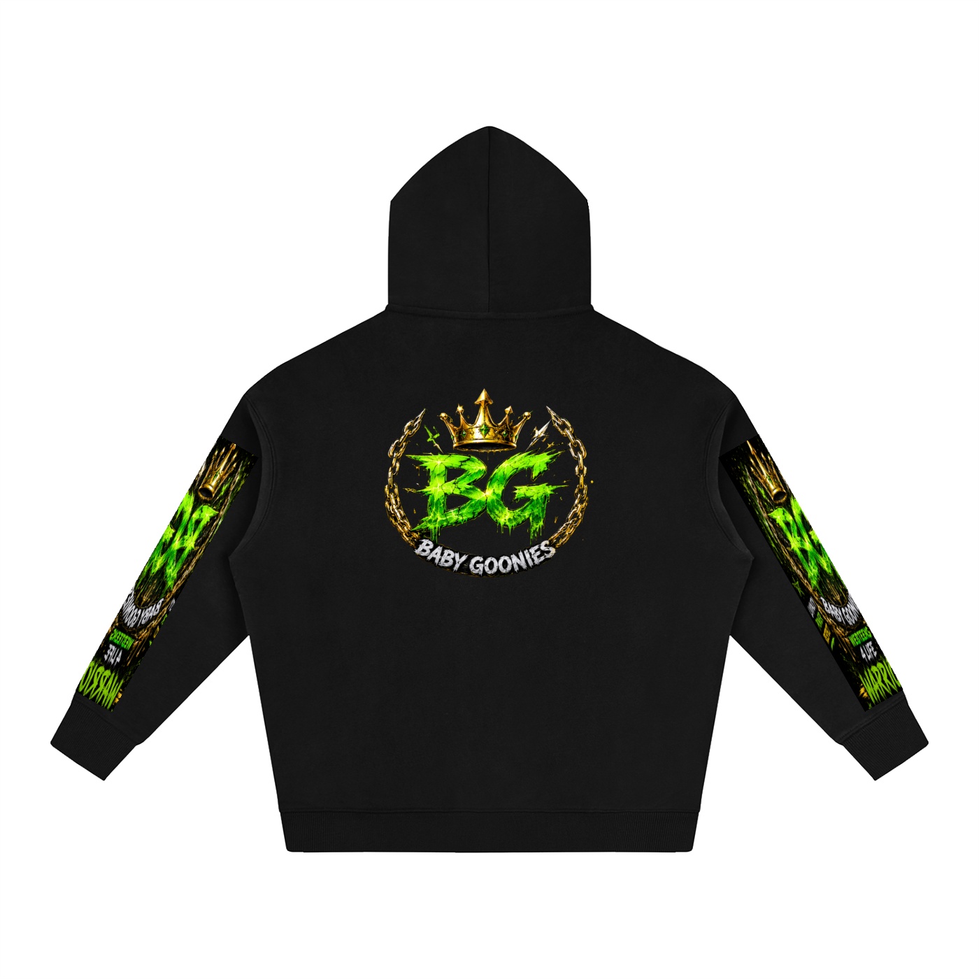 Oversize Fleeced Hoodie BG BABY GOONIES WEBTEENS WARRIOR - Image 2