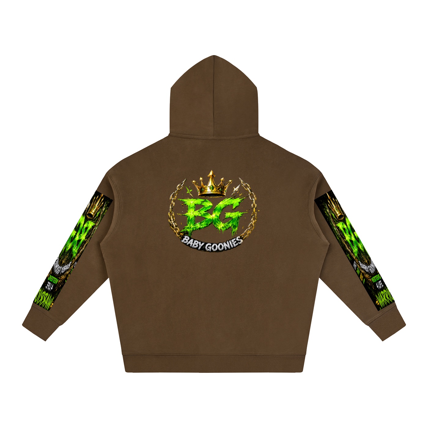 Oversize Fleeced Hoodie BG BABY GOONIES WEBTEENS WARRIOR - Image 10