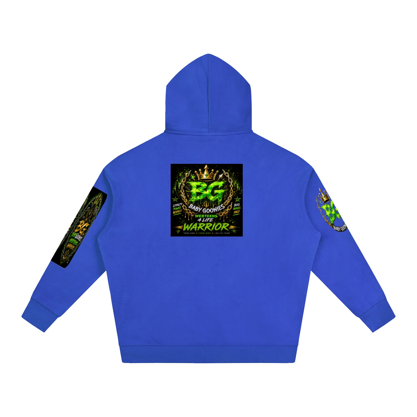 Oversize Fleeced Hoodie BG BABY GOONIES WEBTEENS WARRIOR - Image 12