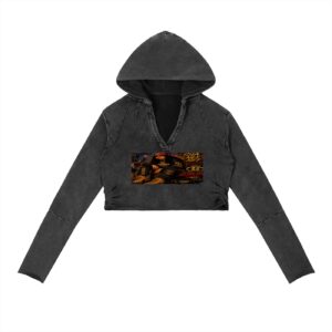 Vintage Washed Raw Edge Hoodie BG GOONIE GIRL'S RUTHLESS CHIC SHA NEE NEE
