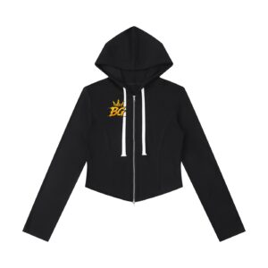 Women's Slim Cropped Full Zip Hoodie. BG GOONIE GIRL SHA NEE NEE