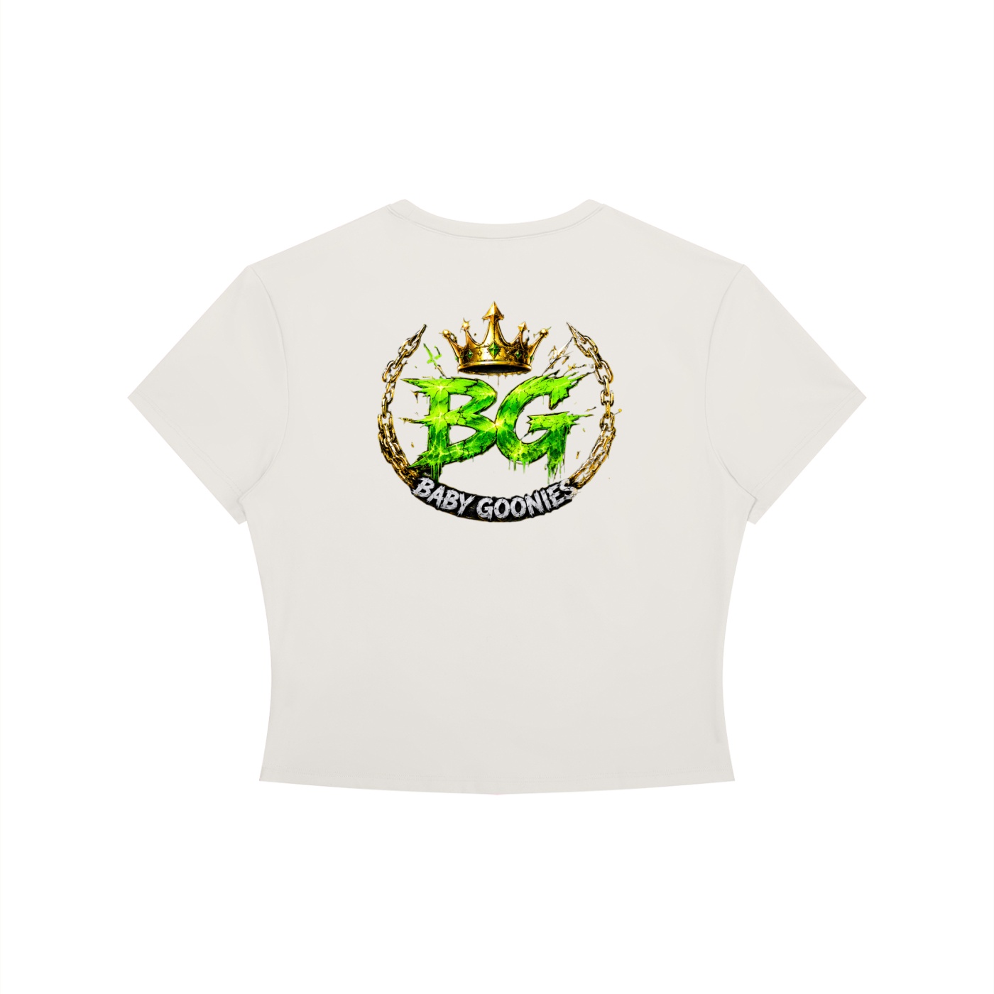 Women's Crewneck Crop T-Shirt BG BIG EYE TOE TOE GOONIE GIRL'S RUTHLESS CHIC - Image 8