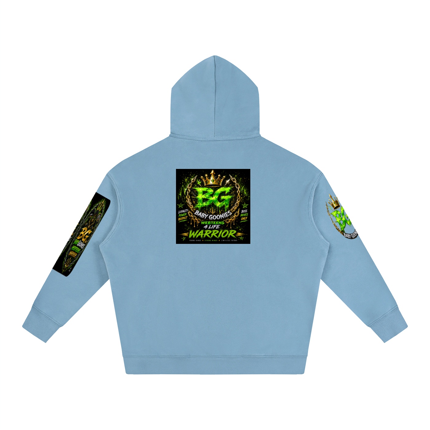 Oversize Fleeced Hoodie BG BABY GOONIES WEBTEENS WARRIOR - Image 14