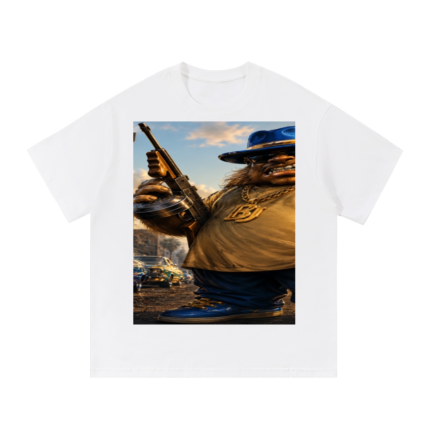 Essential Cotton T-Shirt BG BABY GOONS UNDEFEATED BLACK TOP - Image 11