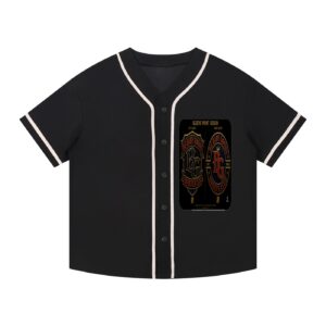 Contrast Piped Button-Up Jersey BG BABY GOONS UNDEFEATED BLACK TOP COMPTON HUB CITY