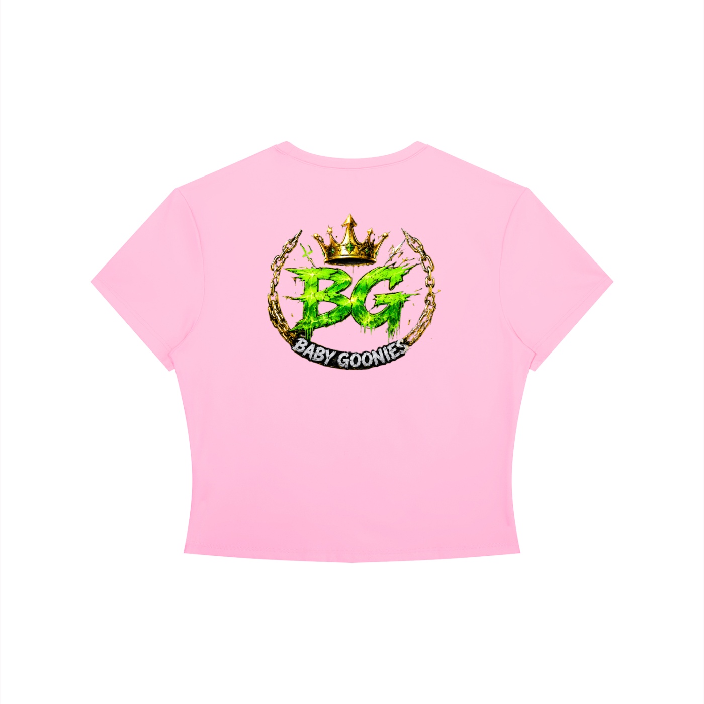 Women's Crewneck Crop T-Shirt BG BIG EYE TOE TOE GOONIE GIRL'S RUTHLESS CHIC - Image 4