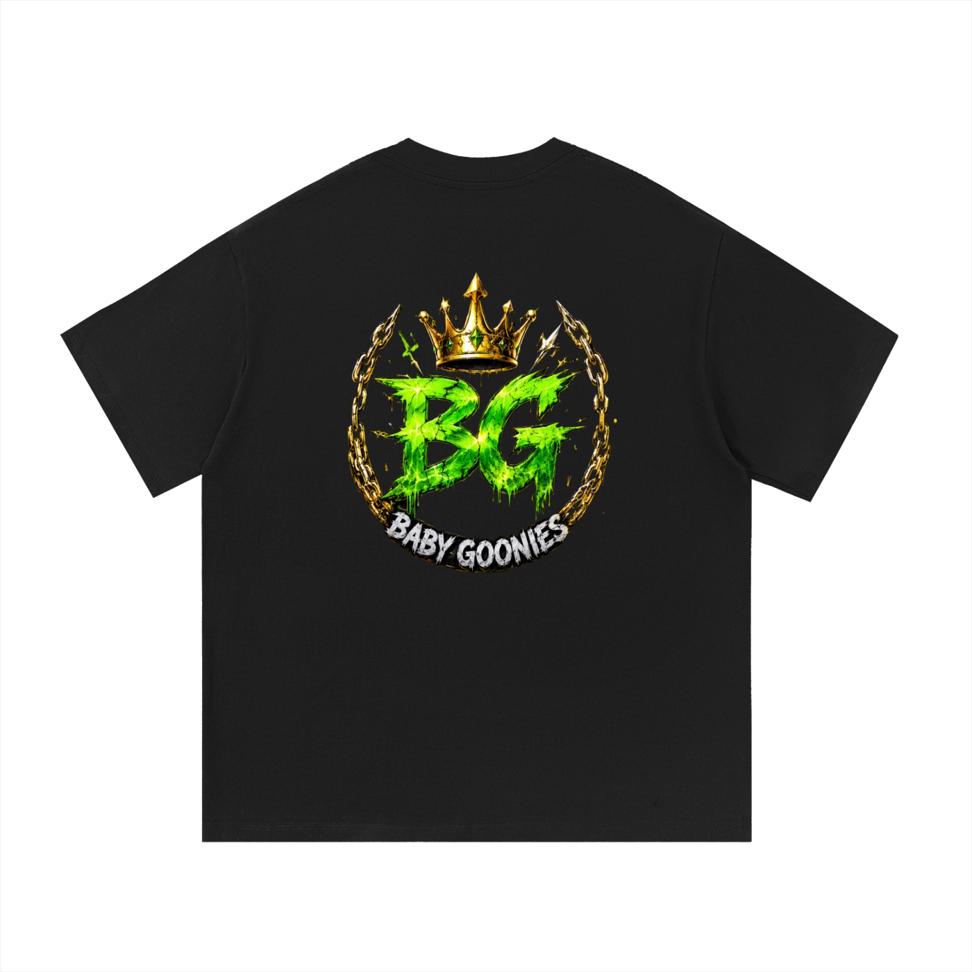 Essential Cotton T-Shirt BG BABY GOONS UNDEFEATED BLACK TOP - Image 2