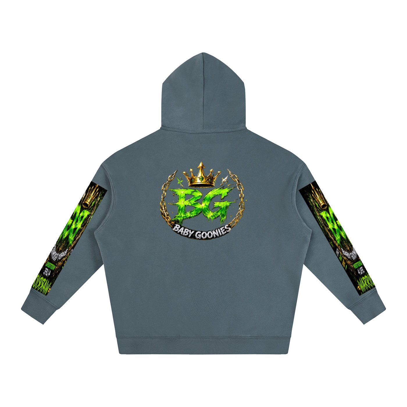Oversize Fleeced Hoodie BG BABY GOONIES WEBTEENS WARRIOR - Image 14