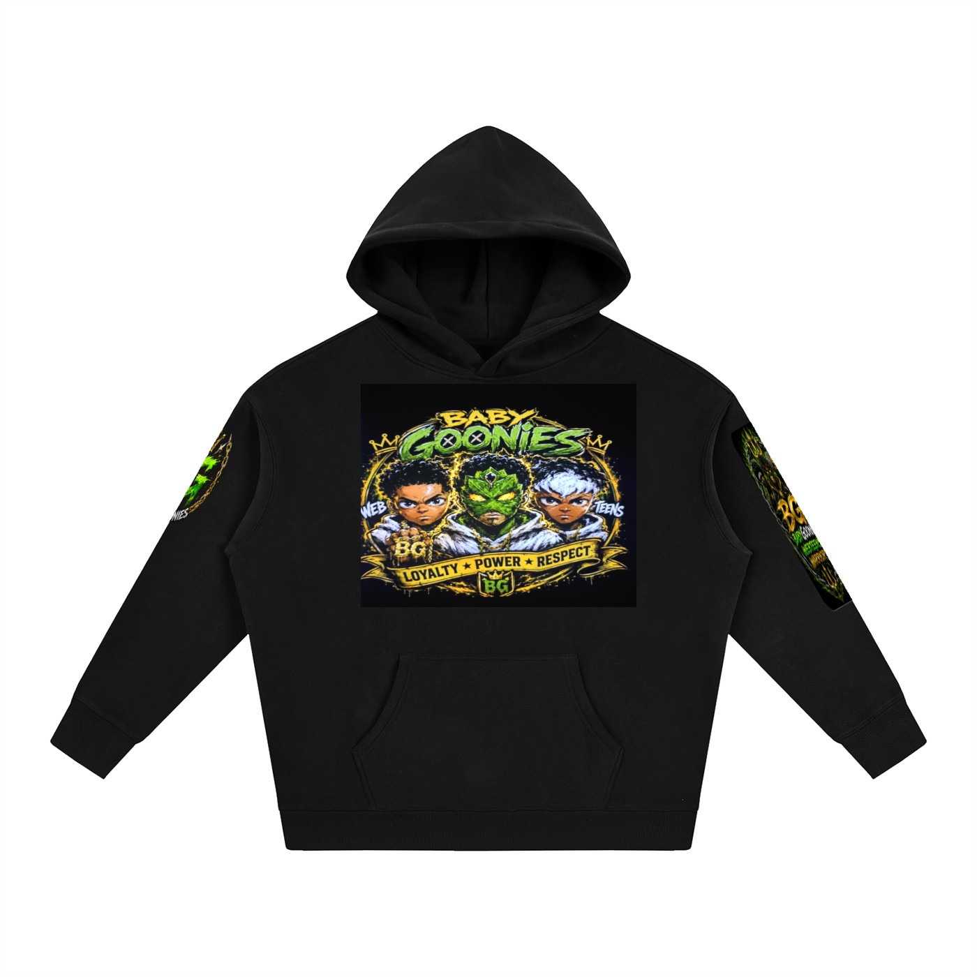 Oversize Fleeced Hoodie BG BABY GOONIES WEBTEENS WARRIOR