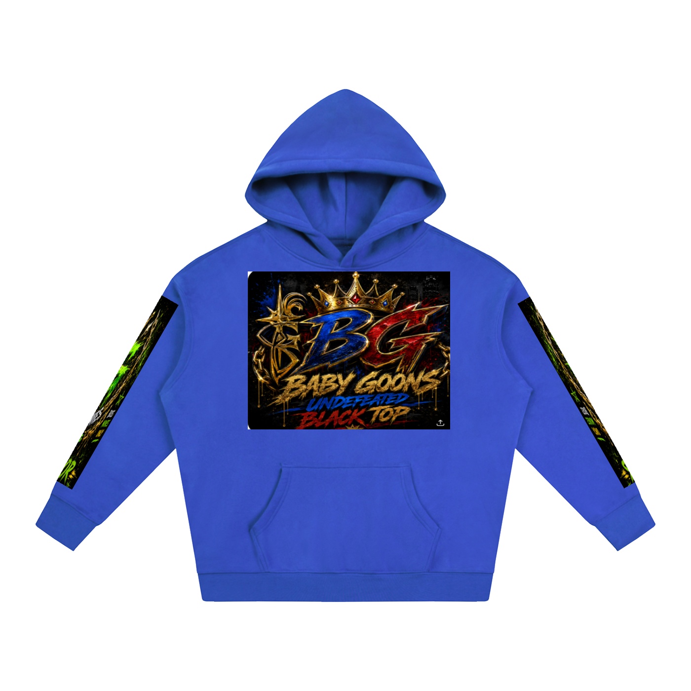 Oversize Fleeced Hoodie BG BABY GOONIES WEBTEENS WARRIOR - Image 7