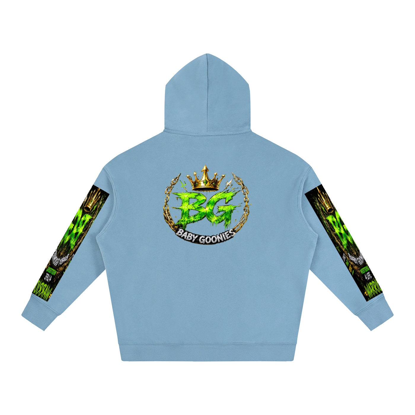 Oversize Fleeced Hoodie BG BABY GOONIES WEBTEENS WARRIOR - Image 12