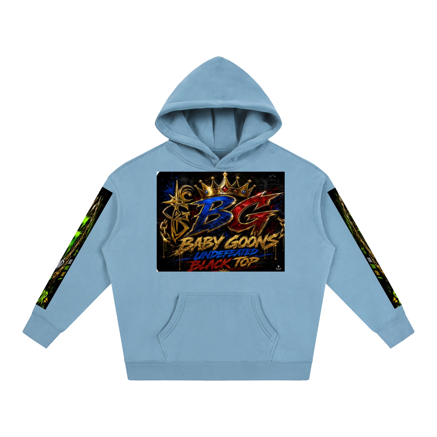 Oversize Fleeced Hoodie BG BABY GOONIES WEBTEENS WARRIOR - Image 11