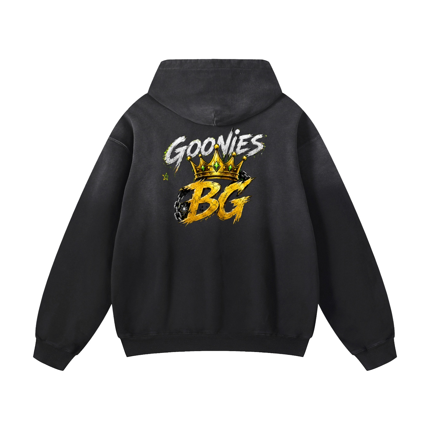 Heavyweight Sunfade Oversized Hoodie BG GOONIE GIRL'S RUTHLESS CHIC SHA NEE NEE - Image 2