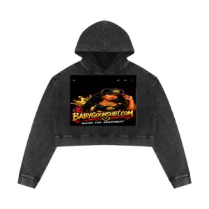 Women’s Mineral Washed Crop Hoodie